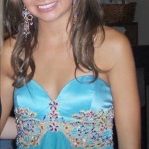 Sherri Hill blue prom dress